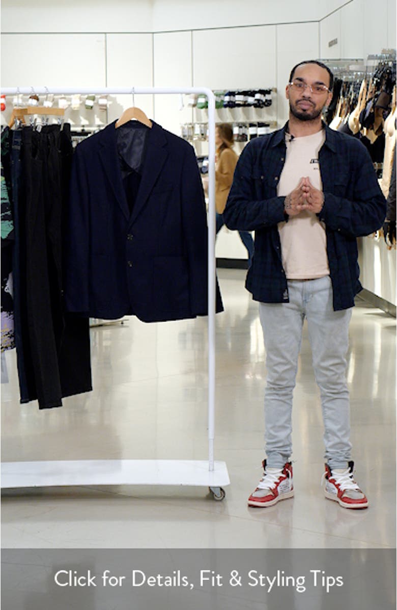 Slim Fit Micro Houndstooth Wool Blend Sport Coat, sales video thumbnail