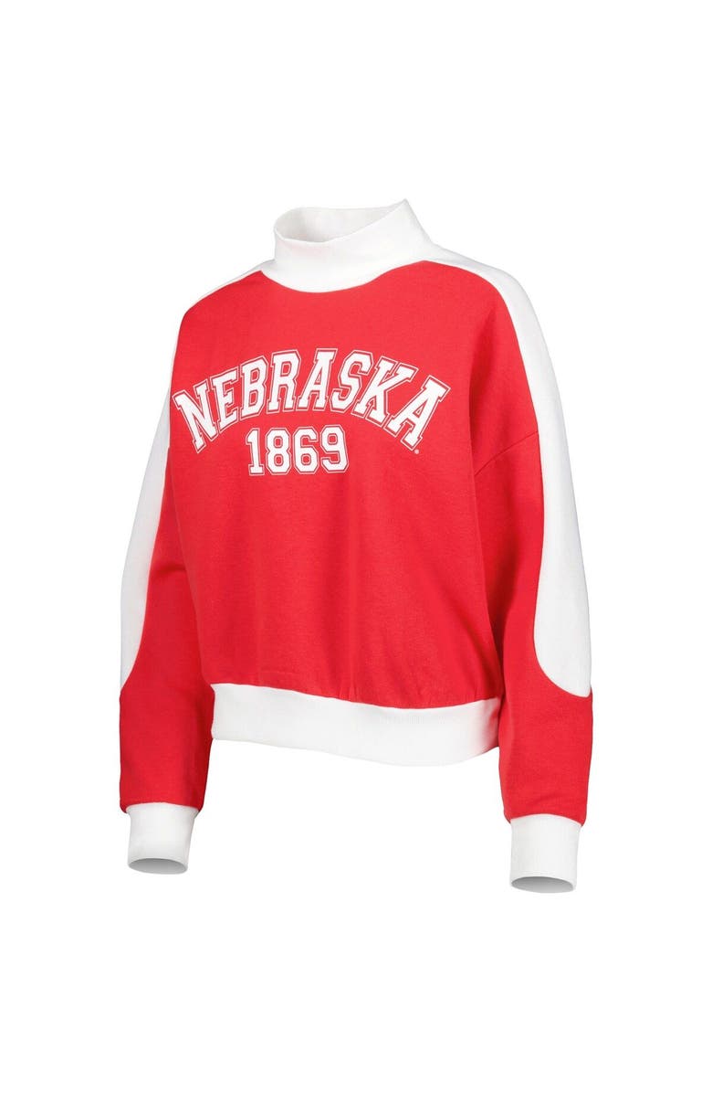 GAMEDAY COUTURE Women's Gameday Couture Crimson Nebraska Huskers Make it a Mock Sporty Pullover Sweatshirt, Alternate, color, 