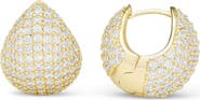 Melinda Maria Norah Pavé Teardrop Huggie Hoop Earrings