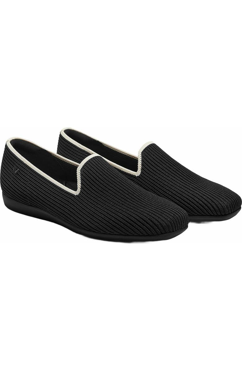 VIVAIA Water-Repellent Square-Toe Loafers, Alternate, color, Black Ivory