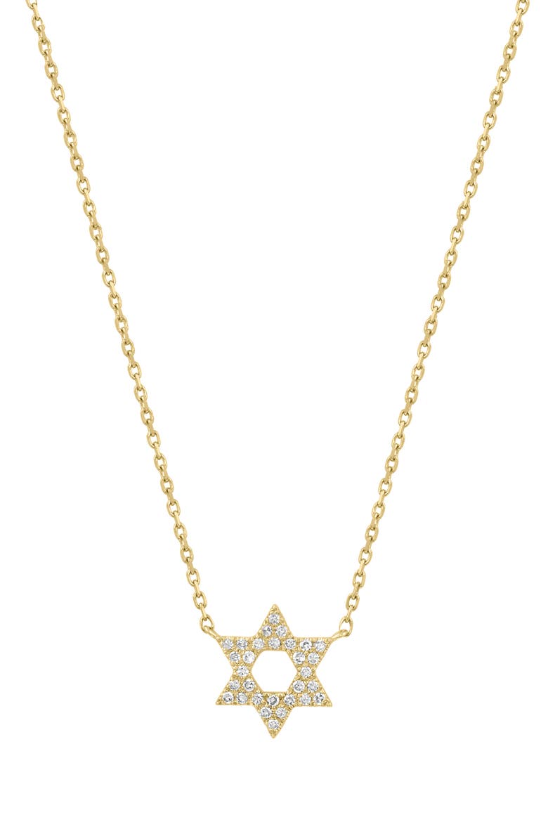 Diamond Star of David Necklace, Alternate, color, GOLD