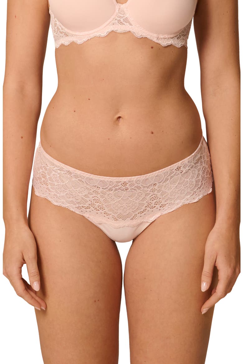 'Caresse' Lace Boyshorts, Main, color, BLUSH