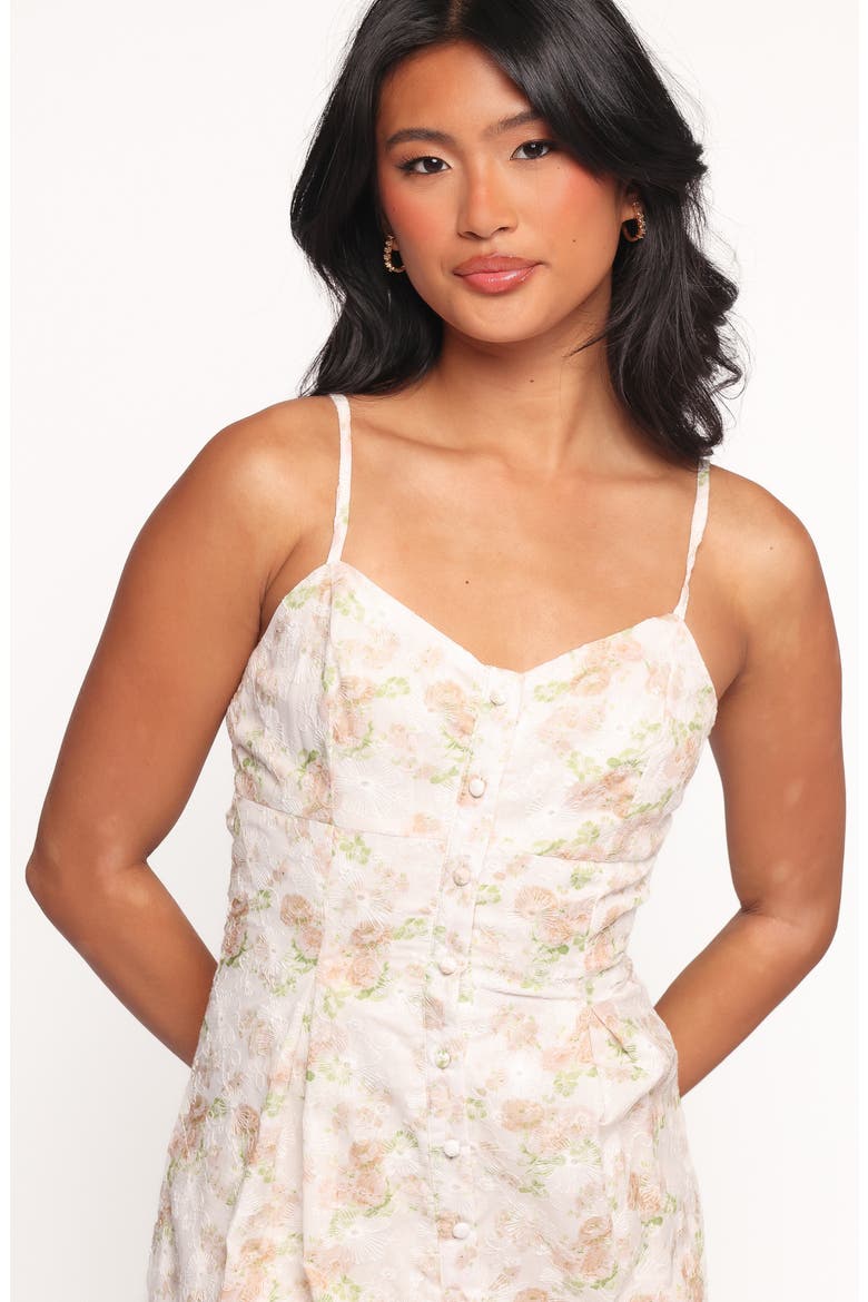 Teah Embroidered Floral Cotton Dress, Alternate, color, PINK FLORAL