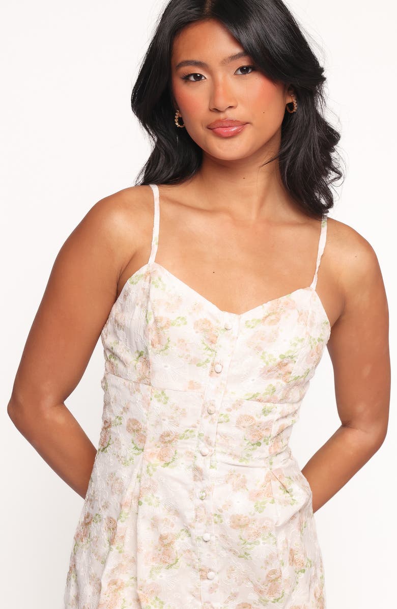 Petal & Pup Teah Embroidered Floral Cotton Dress, Alternate, color, Pink Floral