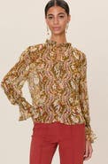 Rebecca Taylor Isha Printed Blouse