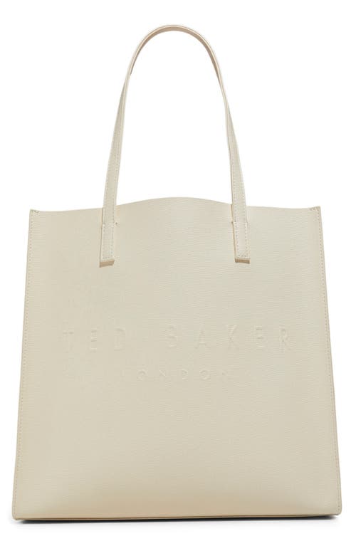 Ted Baker London Soocon Faux Leather Tote In Cream
