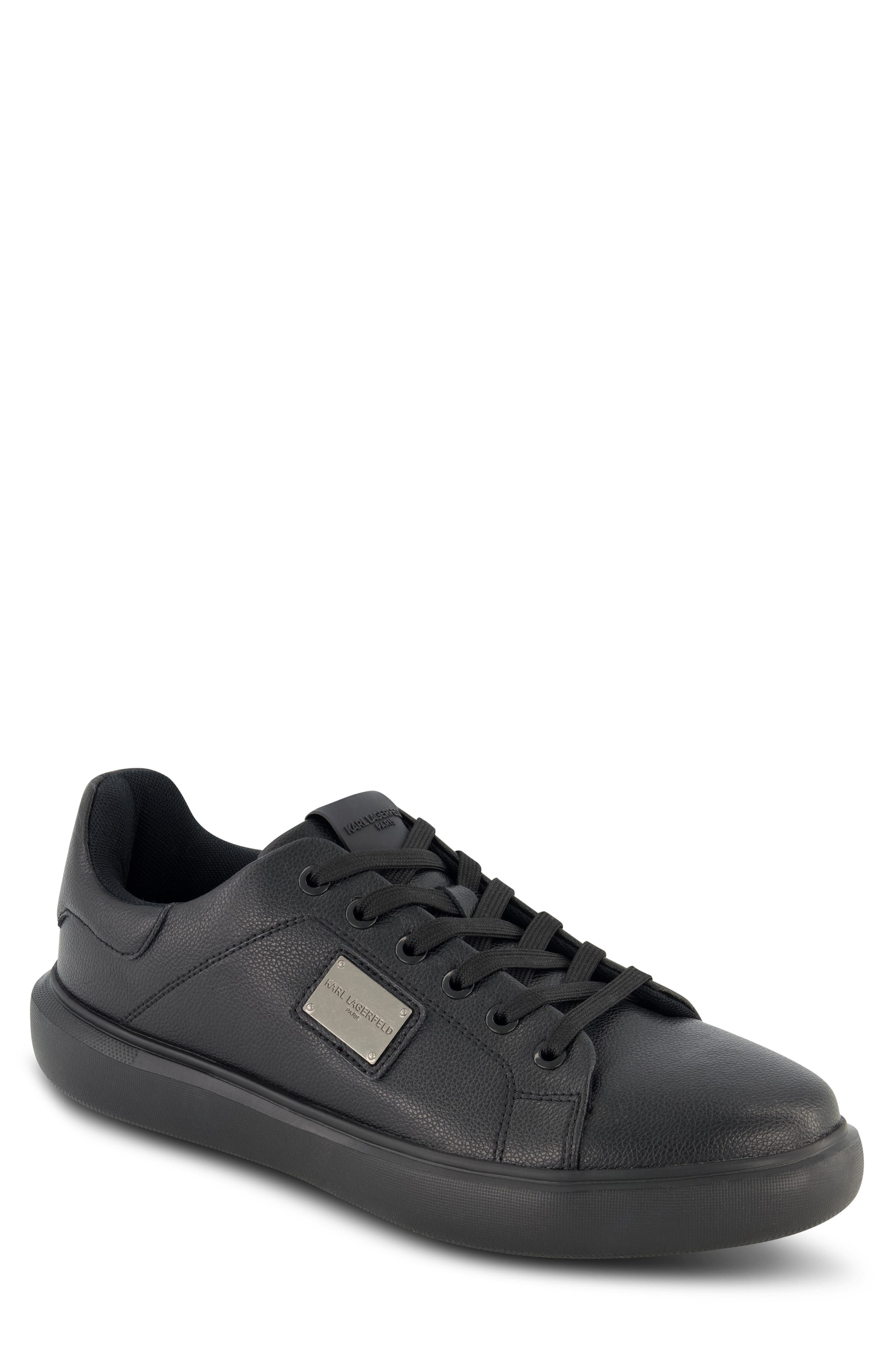 KARL LAGERFELD PARIS Side Logo Plate Sneaker, Main, color, 