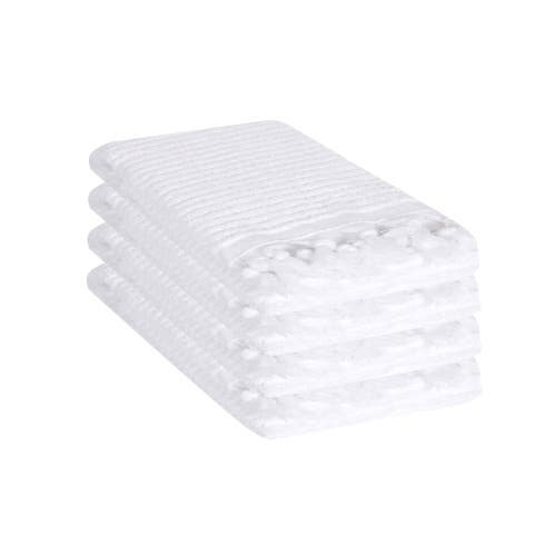 Olive And Linen Olive & Linen Ribbed Loom Terry Hand Towel Bundle In White
