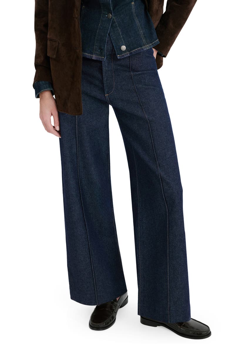 Seamed High Waist Wide Leg Jeans, Main, color, OPEN BLUE