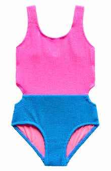 Kids' Colorblock Cutout One-Piece Swimsuit