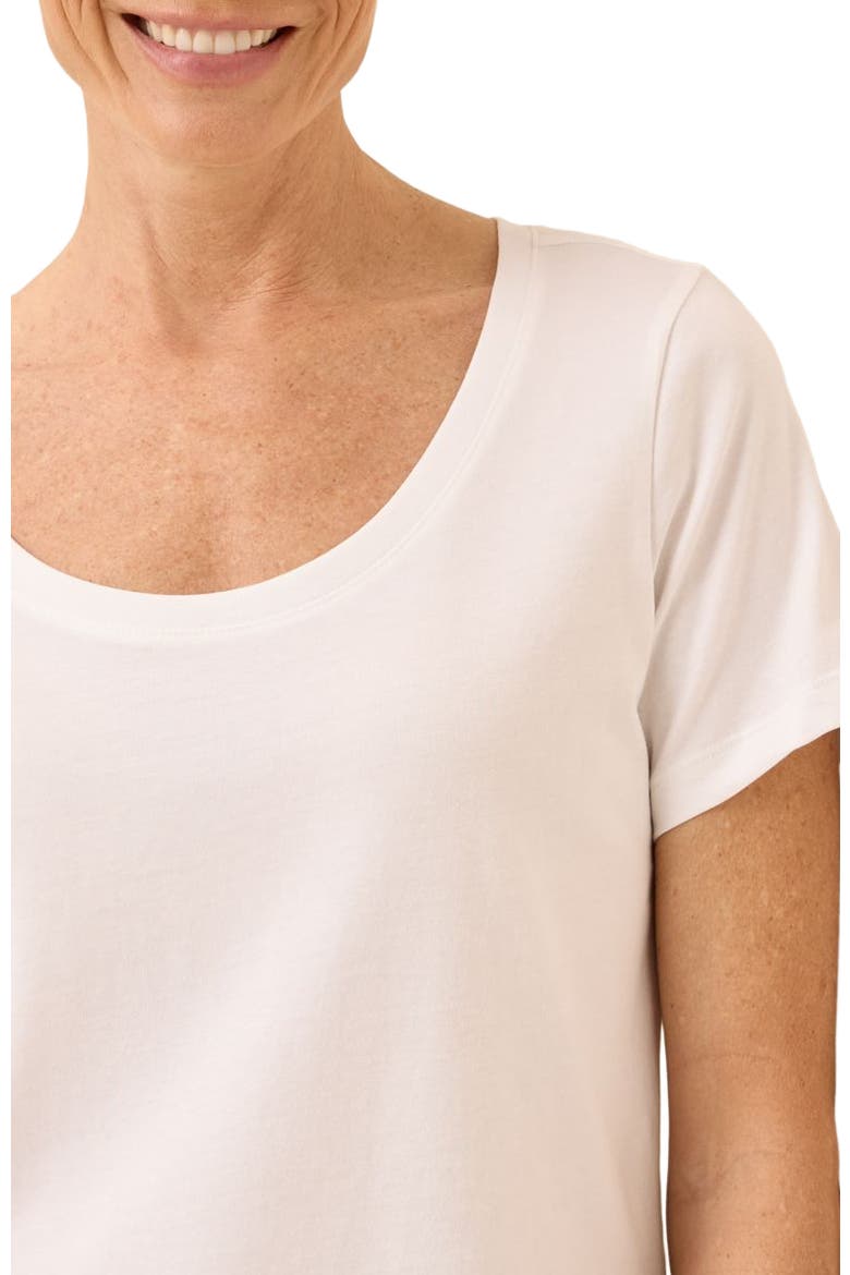 Organic Cotton Softspun Scoop Neck Tee, Alternate, color, White