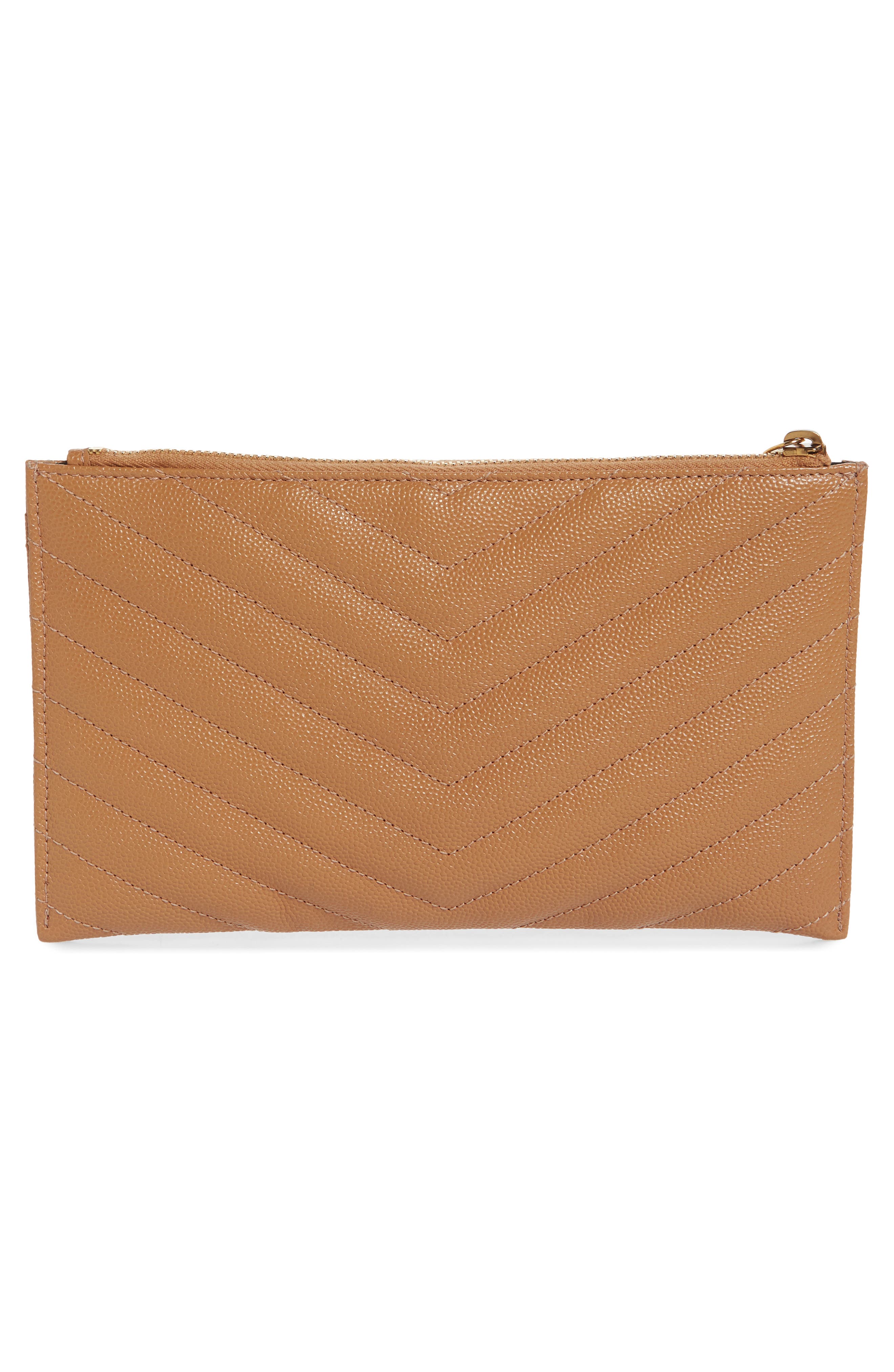 Saint Laurent Monogram Matelassé Calfskin Bill Pouch, Alternate, color, 