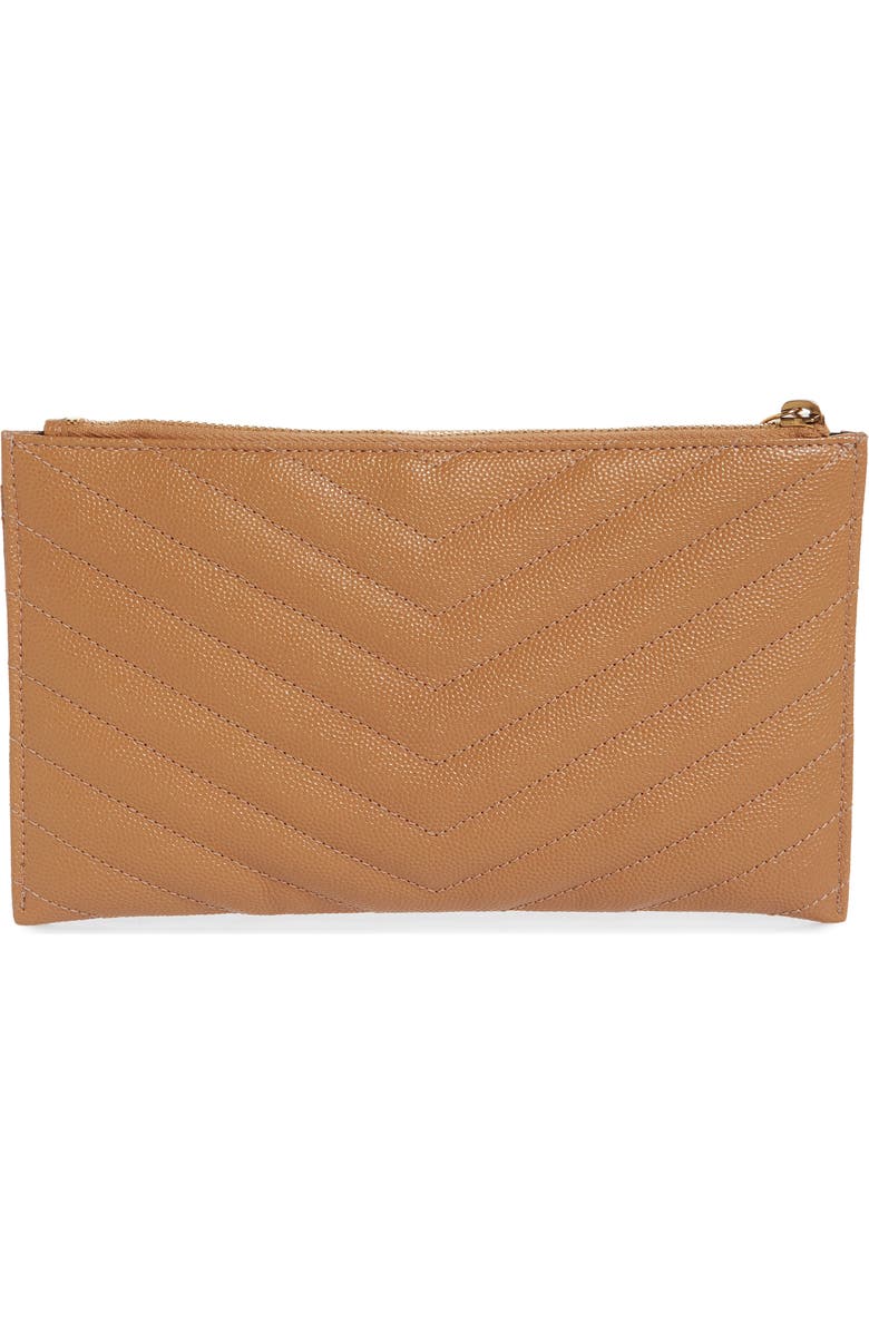 Saint Laurent Monogram Matelassé Calfskin Bill Pouch, Alternate, color,