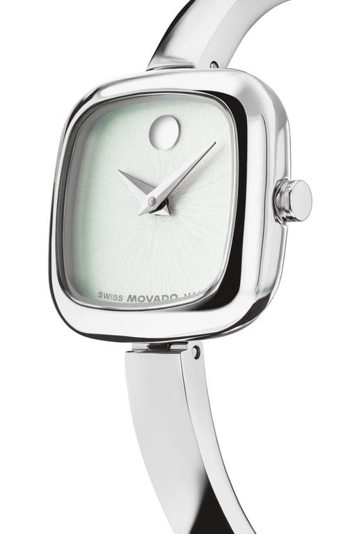 Movado Museum Cushion Bangle Watch, 21.50mm X 7.1mm In Metallic