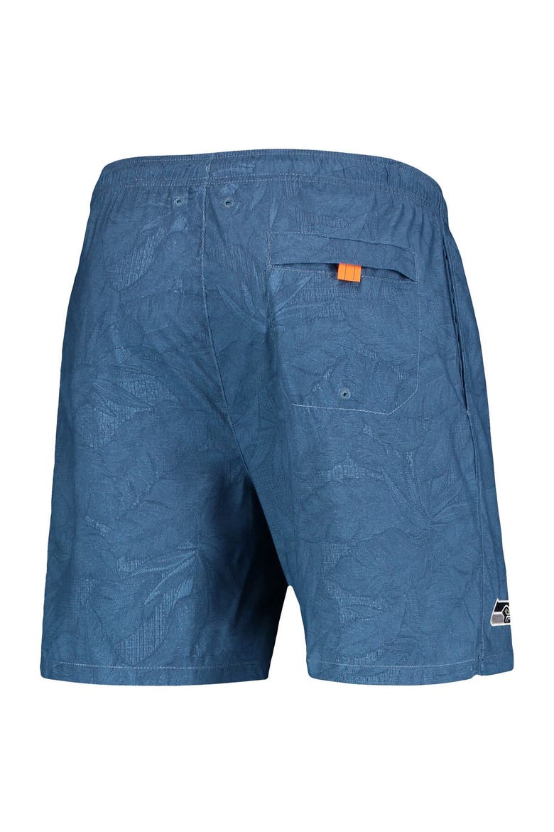 Men's Tommy Bahama Navy Tennessee Titans Naples Layered Leaves Swim Trunks, Alternate, color, Navy