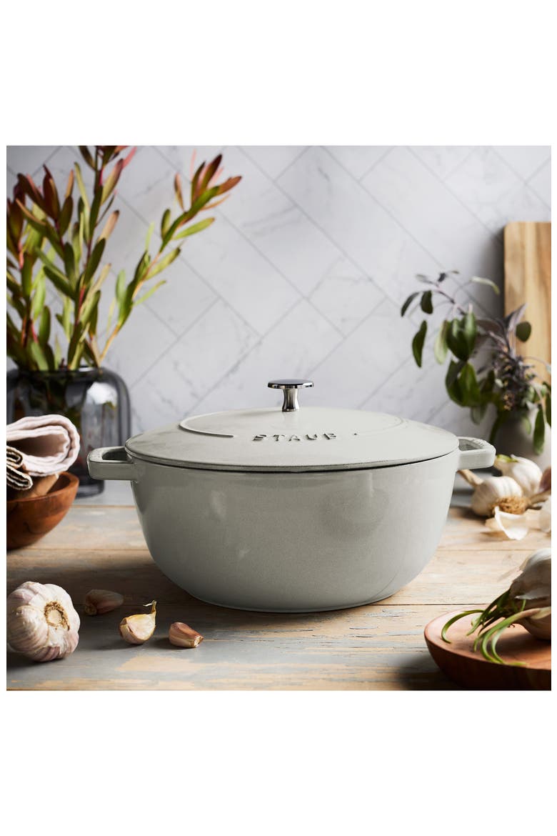 5-Quart Enameled Cast Iron Cocotte, Alternate, color, WHITE TRUFFLE