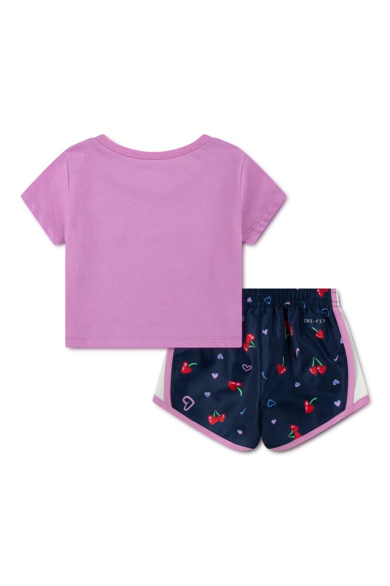 Cherry Print T-Shirt & Dri-FIT Shorts Set, Alternate, color, U90 MIDNIGHT NAVY