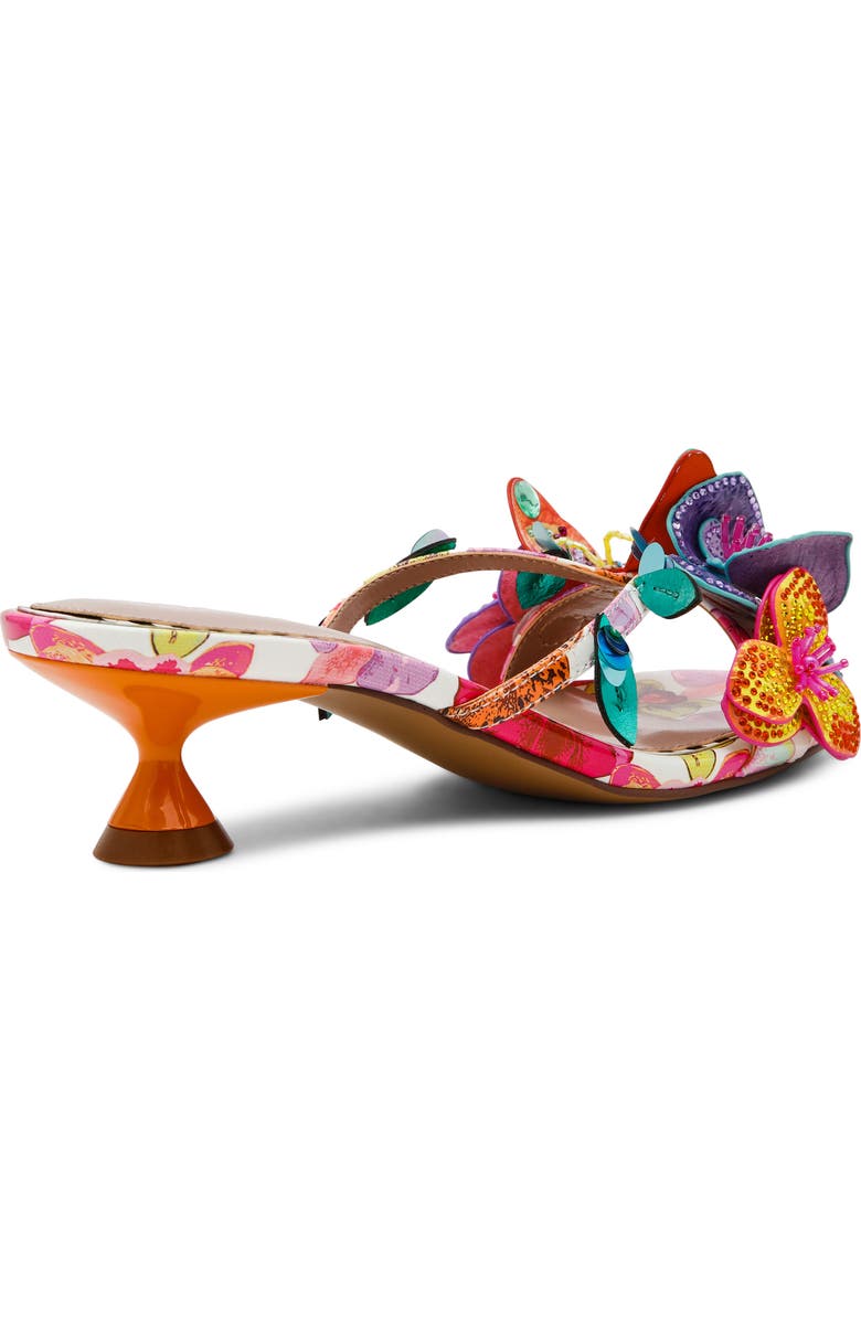 Betsey Johnson Beatriz Flower & Butterfly Sandal, Alternate, color, White Multi