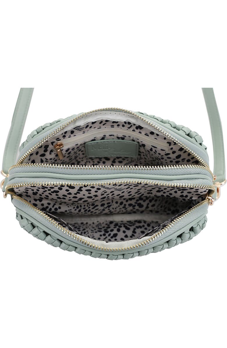 Mali + Lili Ava Woven Vegan Leather Crossbody Bag, Alternate, color, Sage