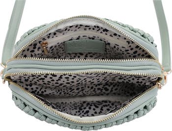 Ava Woven Vegan Leather Crossbody Bag