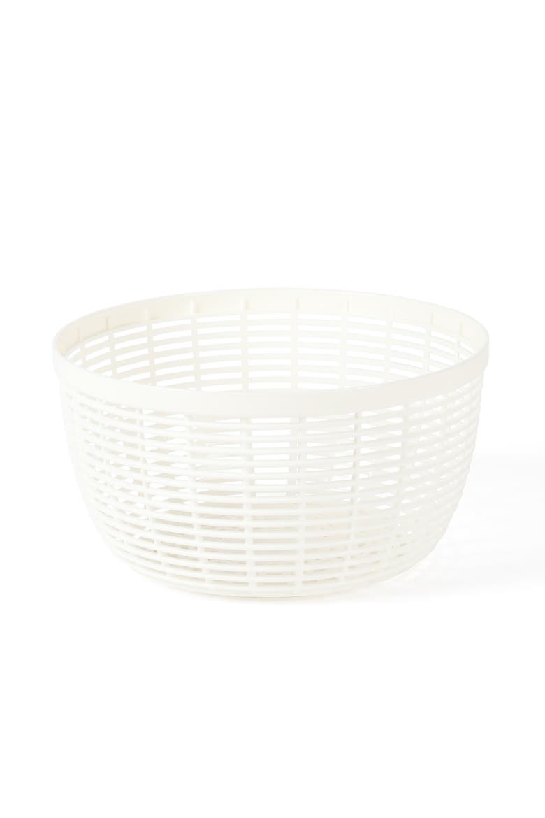 Aero 6.3 Qt Stainless Steel Salad Spinner with Strainer and Storage Lid, Alternate, color, Silver