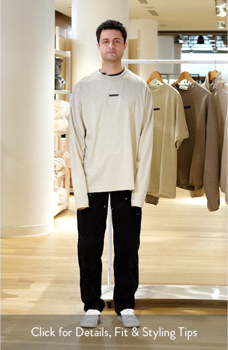 Classic Fit Long Sleeve Logo Graphic T-Shirt, sales video thumbnail