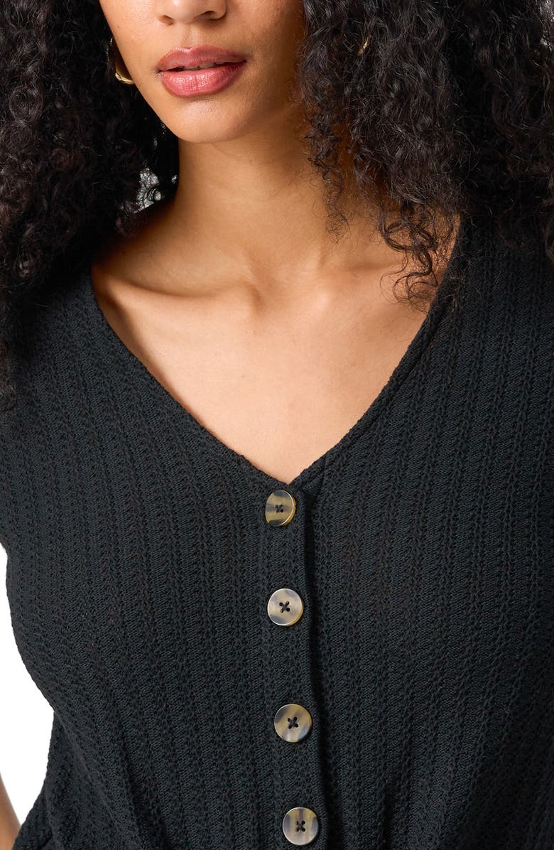 Sanctuary By My Side Tie Hem Pointelle Top, Alternate, color,