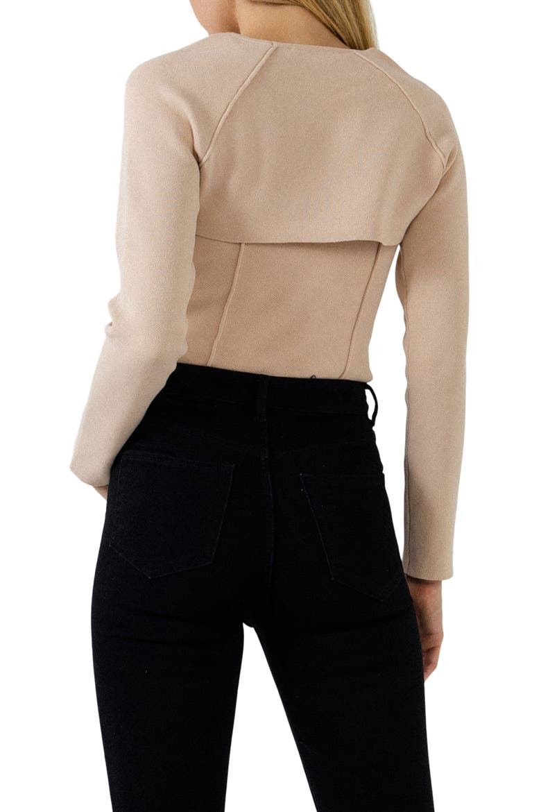 Two Piece Sweater & Bolero Set, Alternate, color, IVORY