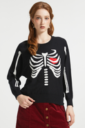 ModCloth The Love Remains Pullover Skeleton Sweater