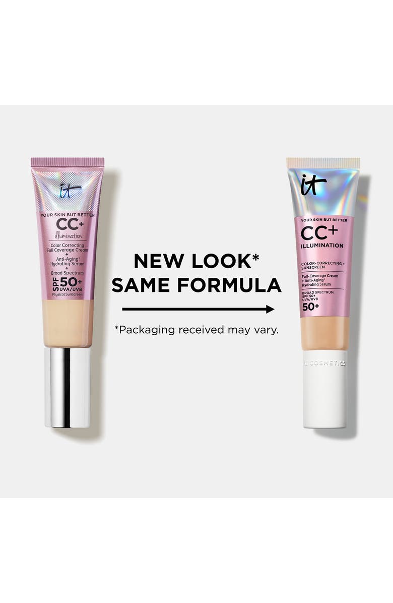 IT Cosmetics CC+ Cream Illumination SPF 50+ Full Coverage Cream Corrector & Serum, Alternate, color, Rich