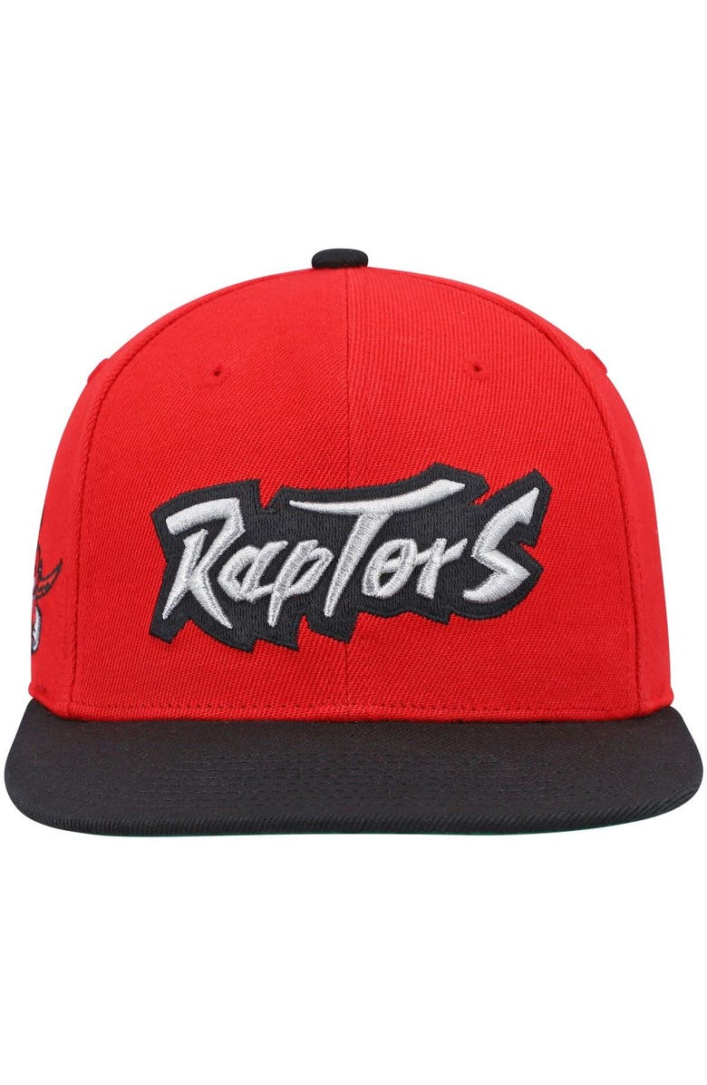 Mitchell & Ness Men's Mitchell & Ness Red/Black Toronto Raptors Hardwood Classics Snapback Hat, Alternate, color, 