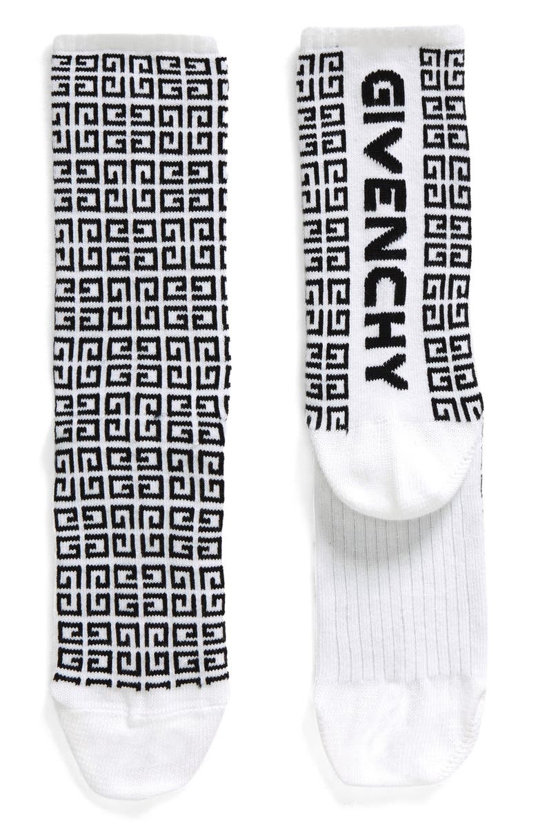 GIVENCHY KIDS Kids' 4G Logo Cotton Blend Socks, Main, color, 