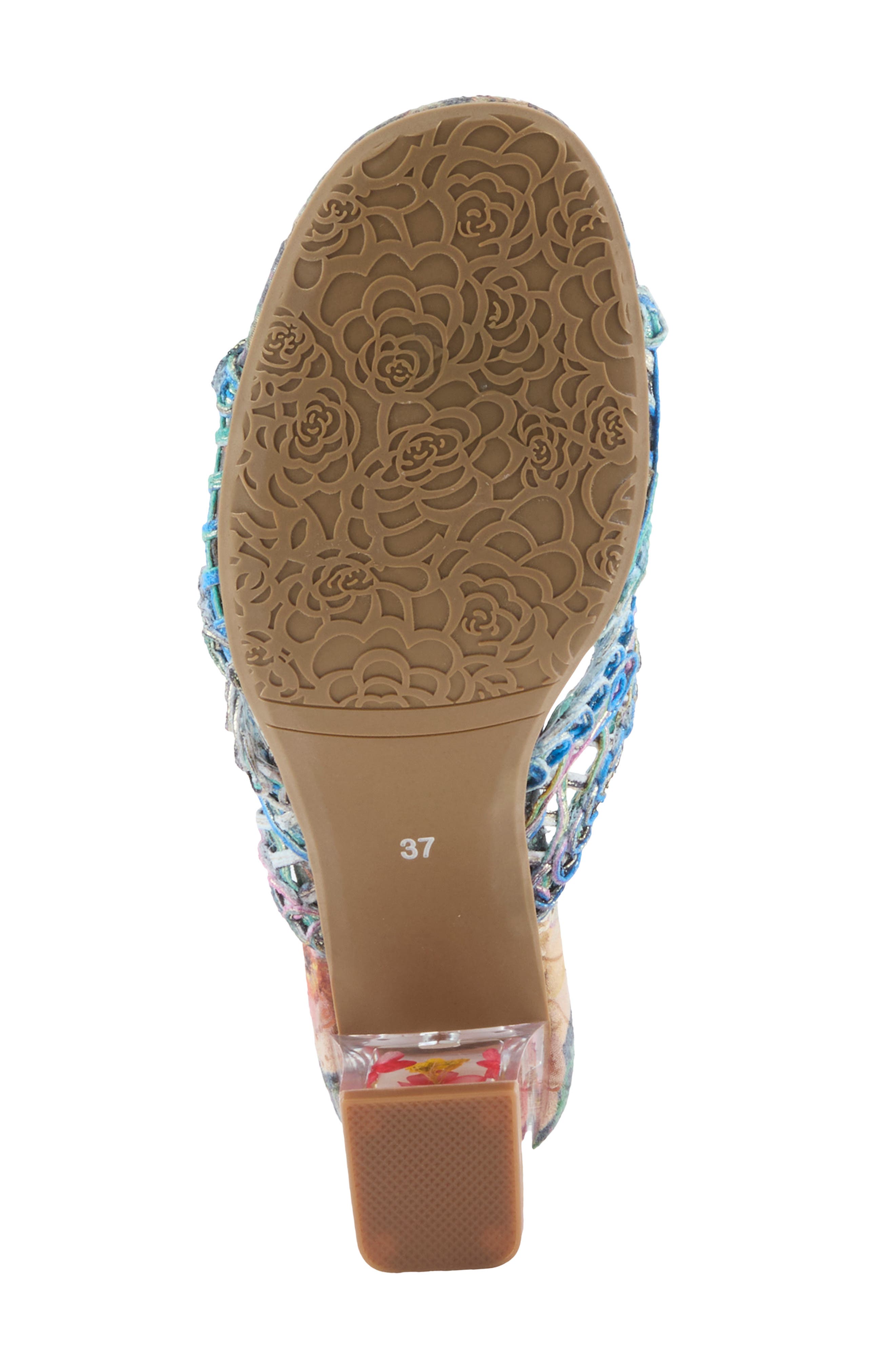 Lacyloops Sandal, Alternate, color, BLUE MULTI