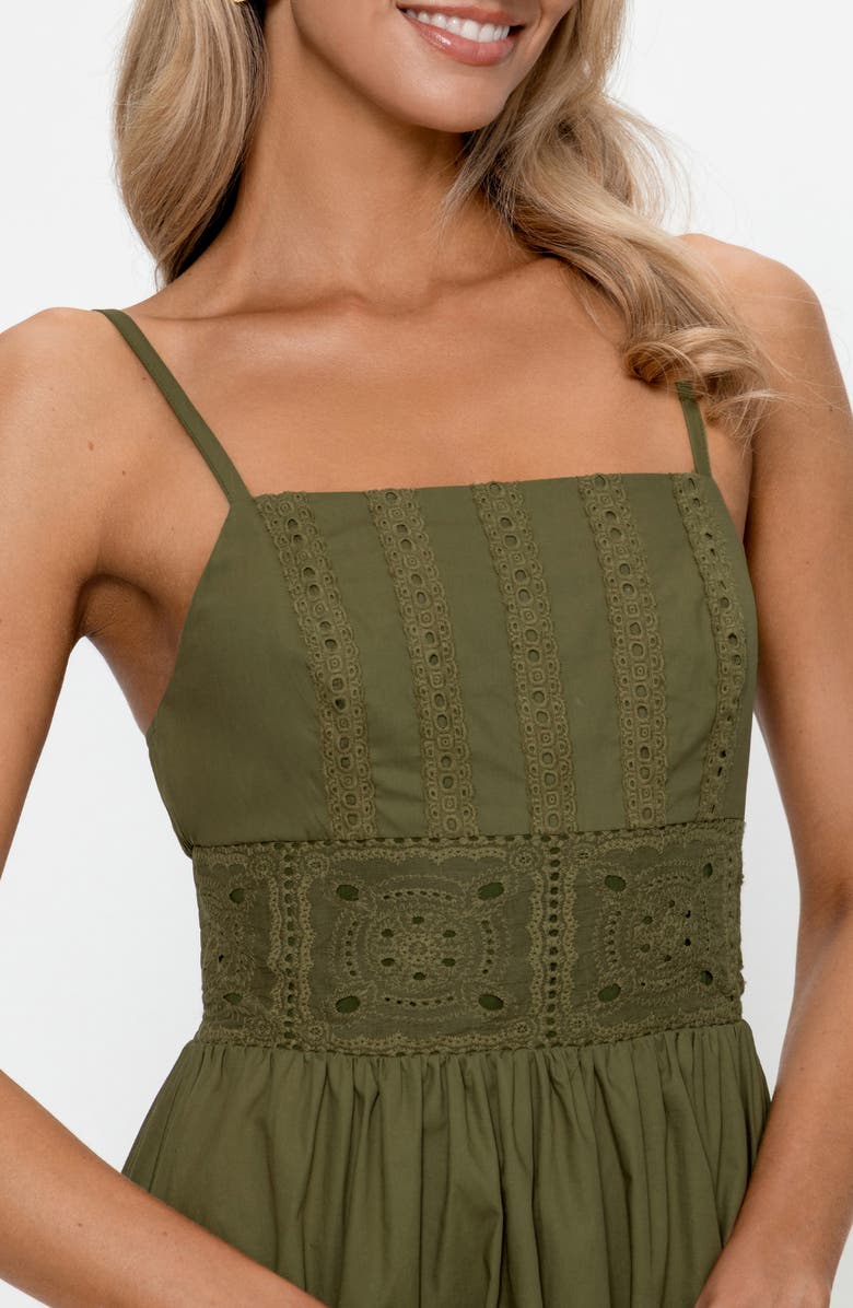 PS By Cupshe Embroidered Sleeveless Cotton Midi Dress, Alternate, color,