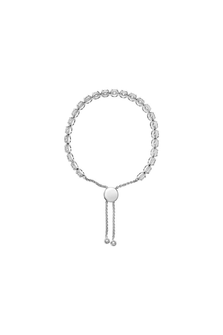 14K White Gold 6.00 Cttw Diamond 4”-10” Bolo Tennis Bracelet, Alternate, color, White
