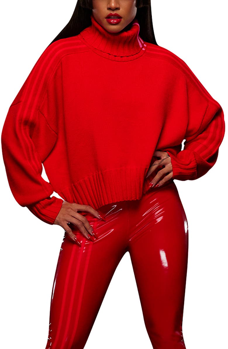 adidas x IVY PARK High/Low Turtleneck Sweater, Main, color, 