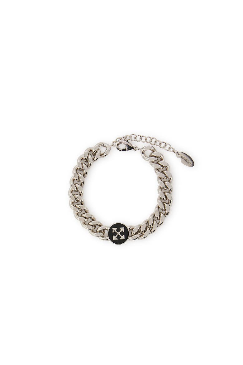 Men's Round Arrow Bracelet, Main, color, Silver