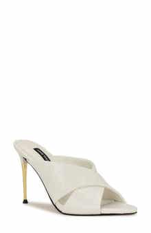 Nine West Sancie Croc Embossed Stiletto Sandal