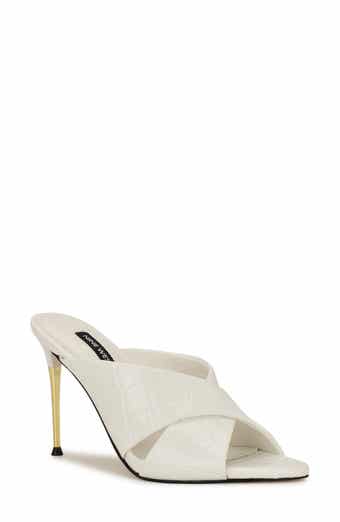 Sancie Croc Embossed Stiletto Sandal