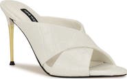Nine West Sancie Croc Embossed Stiletto Sandal