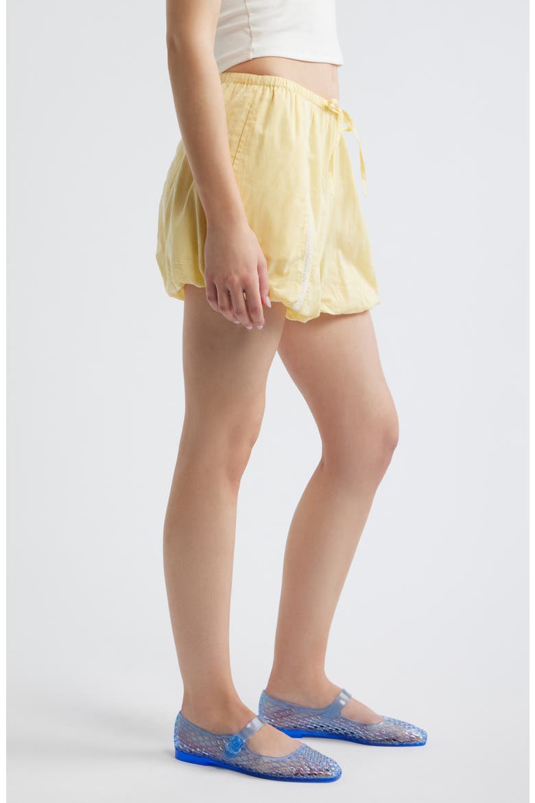 Maura Lace Trim Shorts, Alternate, color, BUTTER