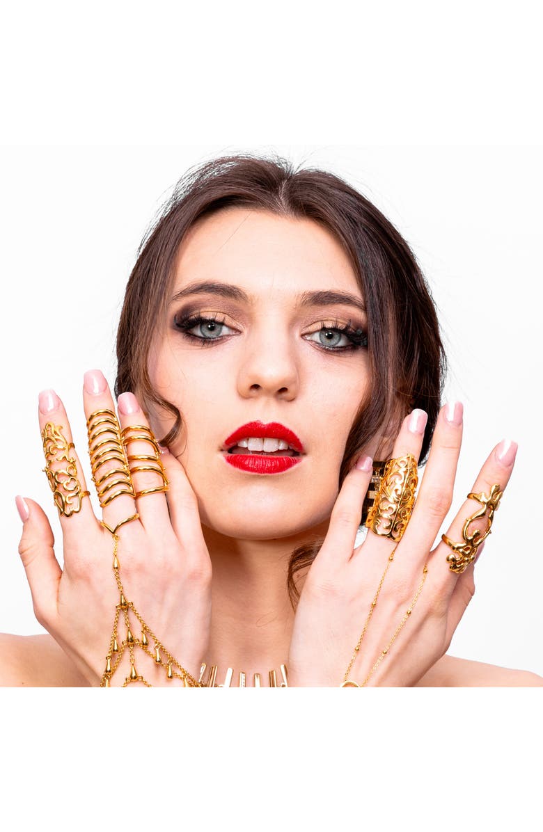 Lucy Quartermaine Splash Armour Ring, Alternate, color, Gold