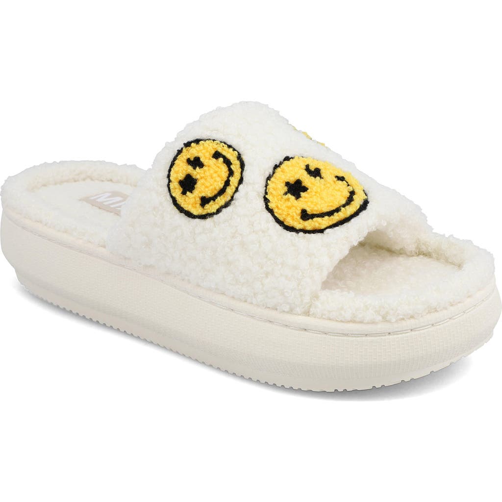 Mia Huggie Platform Sandal In Triple Yellow Smiles