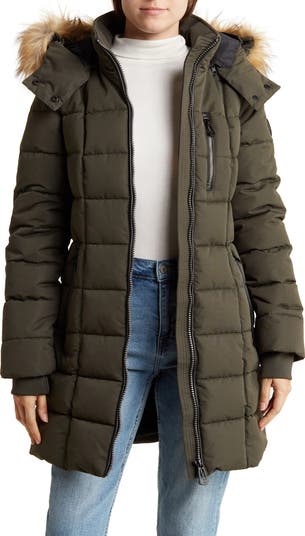 Hannah Faux Fur Trim Hooded Parka