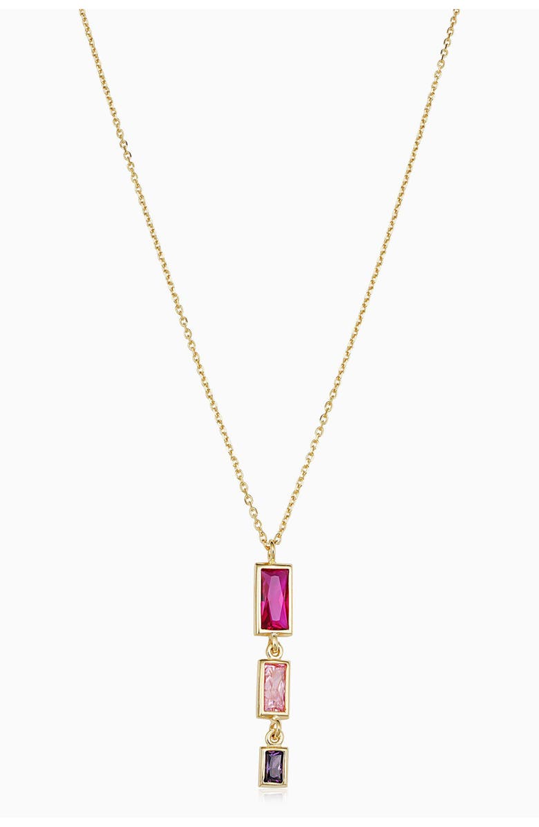 Oradina 14K Gold Fresco Pendant Necklace, Main, color, Gold/Multicolor