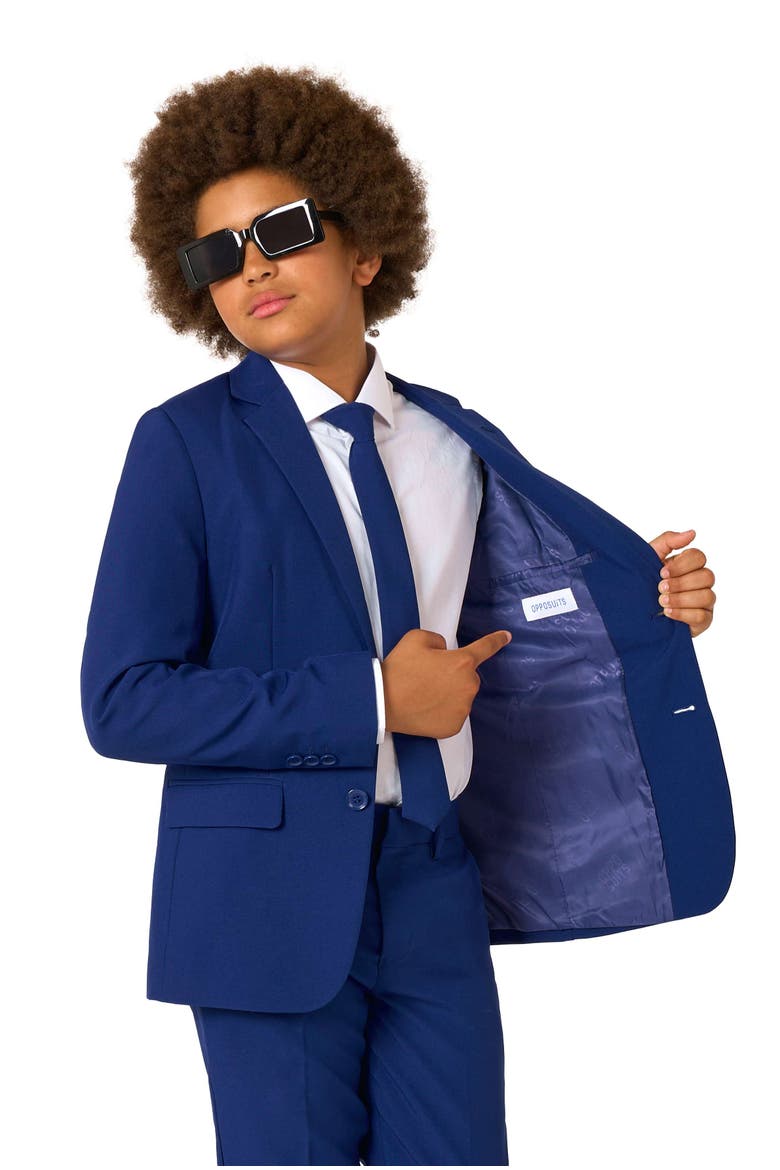 Navy Royale Two-Piece Suit with Tie, Alternate, color, BLUE