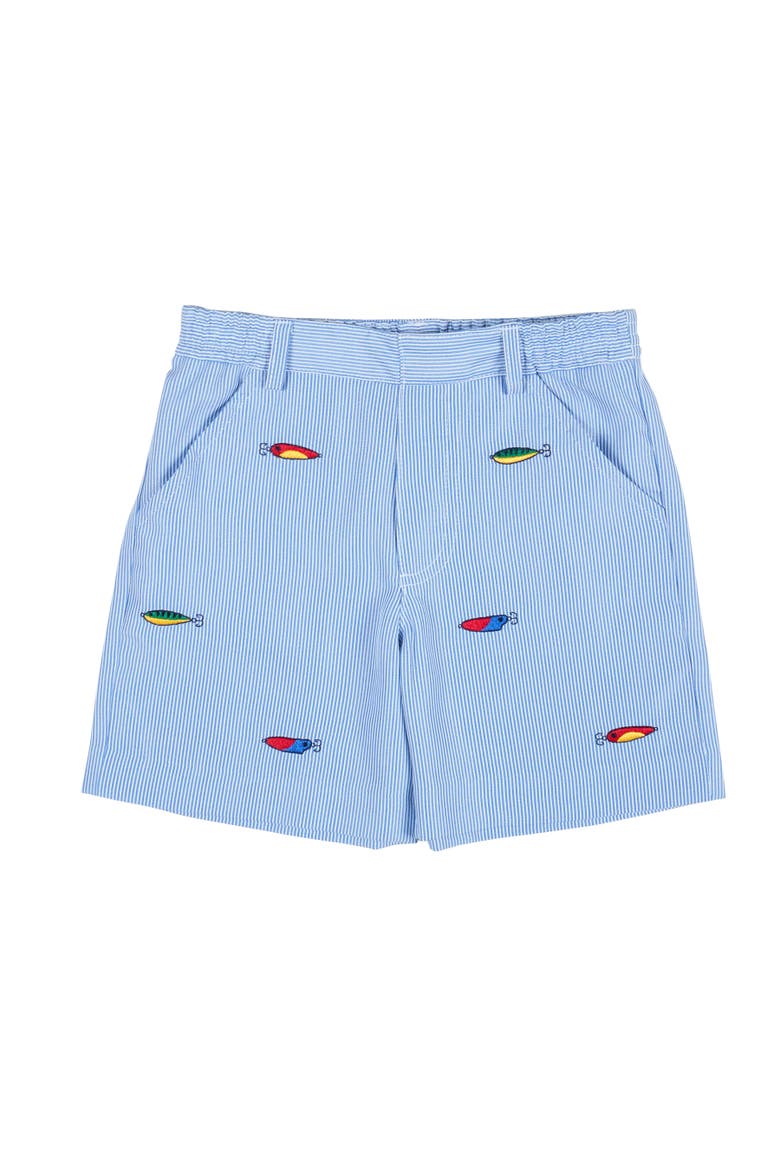 Jr. Cord Short with Embroidered Fishing Lures, Main, color, Light Blue