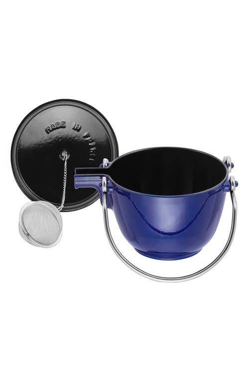 Staub 1-quart Enameled Cast Iron Tea Kettle In Blue