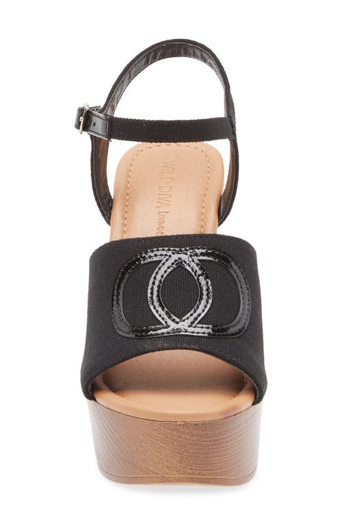 Wild Diva Lounge Stormy Block Heel Platform Sandal In Black