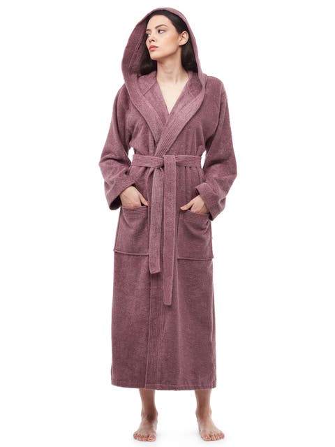 Paradise Womens Hooded Cotton Bath Robe